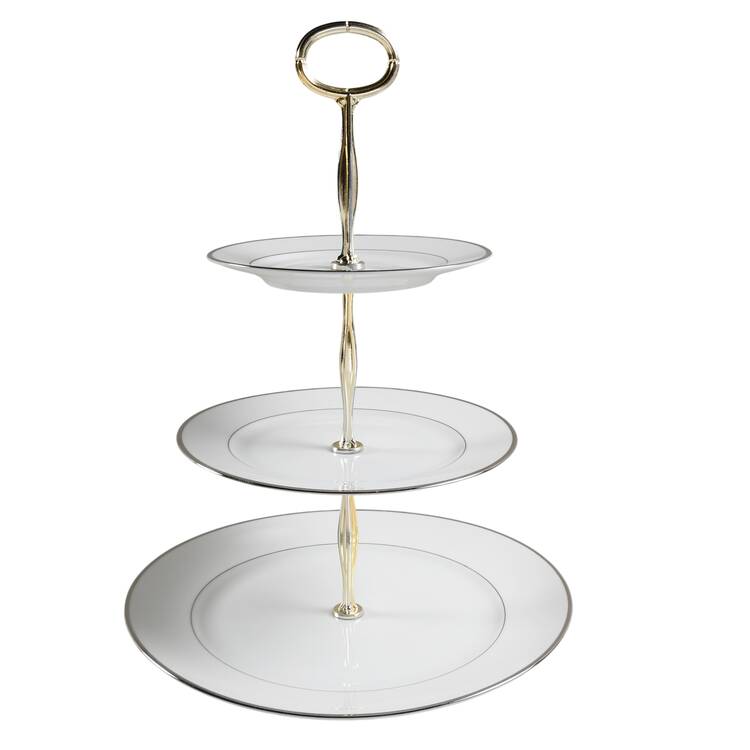 JOH100 13 7/8"-14 1/4" 3-Tiered Serving Tray(DP,SP,BB) HC