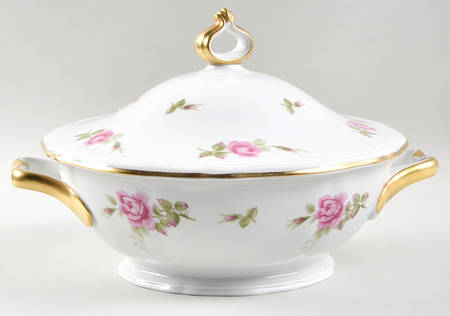 Chippendale Rose Round Covered Vegetable