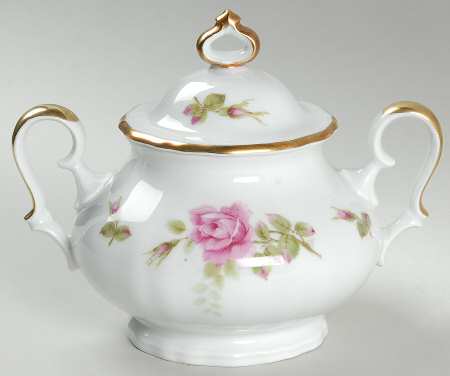Chippendale Rose Sugar Bowl & Lid