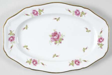 Chippendale Rose 13" Oval Serving Platter