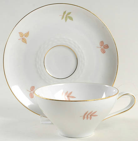 Autumn Leaves Flat Cup & Saucer Set