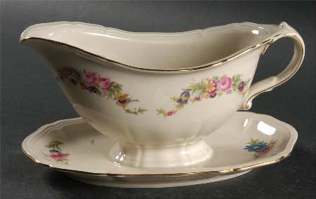 Dresden Gravy Boat with Attached Underplate