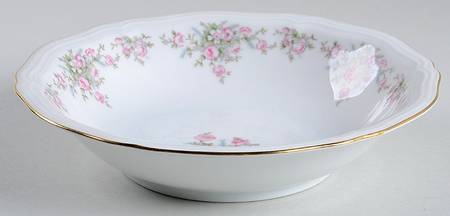 Wild Rose (1-16" Gold Trim) Coupe Soup Bowl