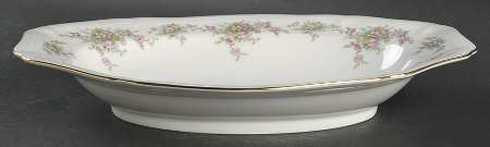 Wild Rose (1-16" Gold Trim) 12" Oval Vegetable Bowl
