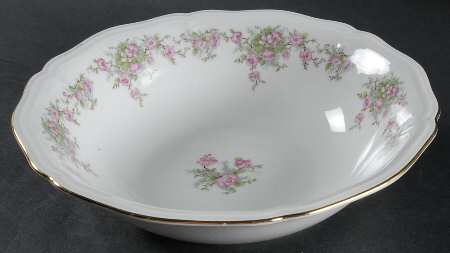 Wild Rose (1-16" Gold Trim) 9" Round Vegetable Bowl