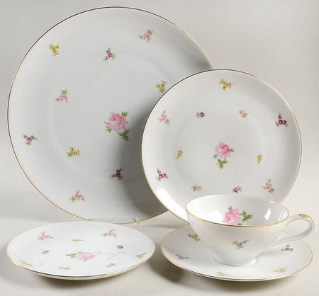 Rose Chintz 5 Piece Place Setting