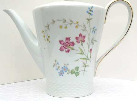 Red Carnation Coffee Pot No Lid