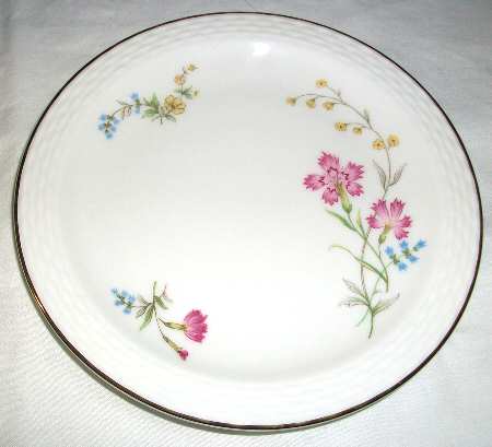 Red Carnation Bread & Butter Plate