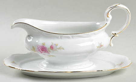 Michelene Gravy Boat with Attached Underplate