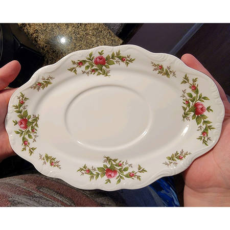 Moss Rose (Bavarian Backstamp) Underplate for Gravy Boat
