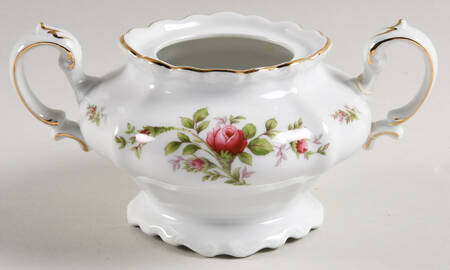Moss Rose (Bavarian Backstamp) Sugar Bowl No Lid