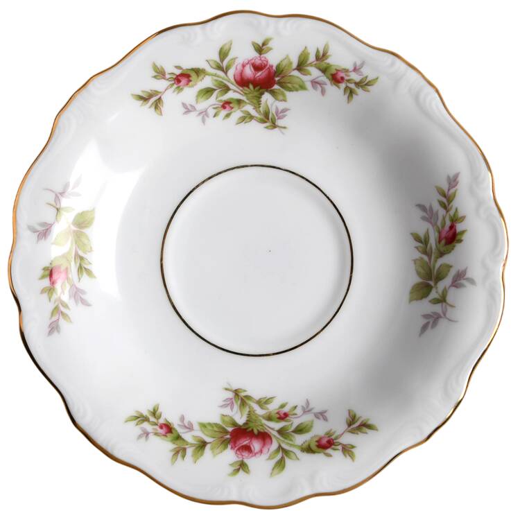 Moss Rose (Bavarian Backstamp) Saucer for Footed Cup