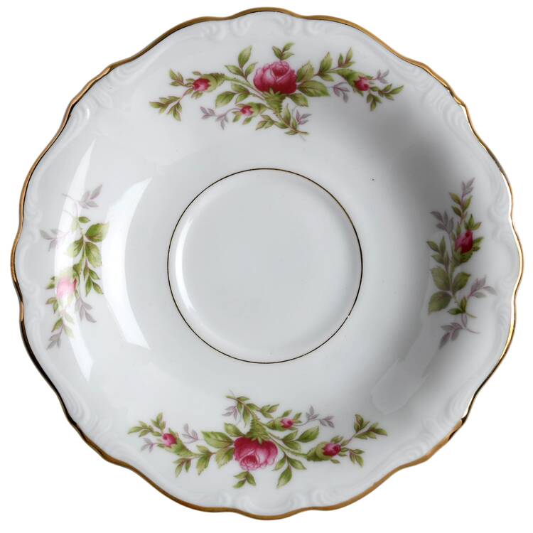 Moss Rose (Bavarian Backstamp) Saucer for Footed Cup