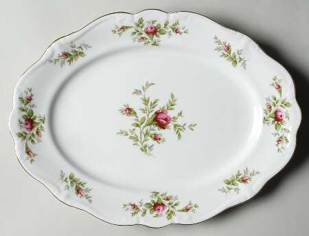 Moss Rose (Thailand Traditions) 13" Oval Serving Platter by Johann Haviland