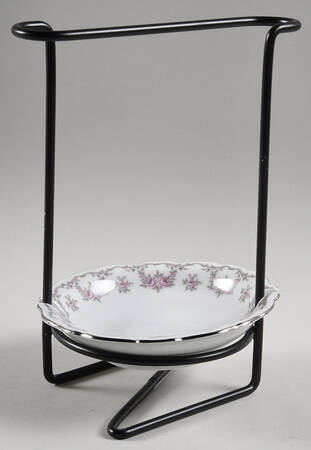 Petit Point 8"-8 1/4" Salad Serving Set/Utensil Holder  HC