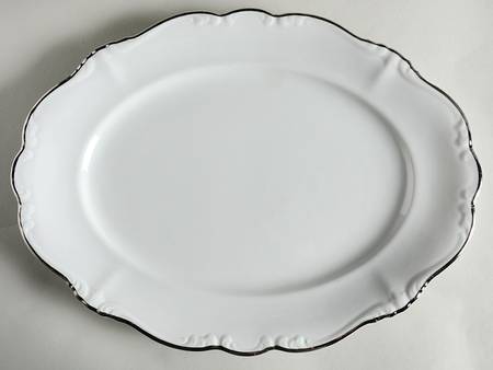 Platinum Baroque 14" Oval Serving Platter