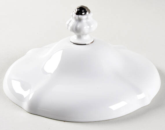 Platinum Baroque Lid for Round Vegetable