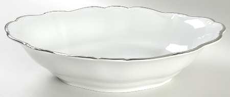 Platinum Baroque 10" Oval Vegetable Bowl