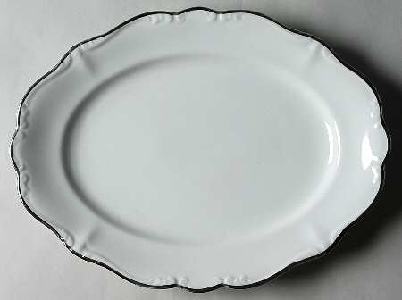 Platinum Baroque 12" Oval Serving Platter