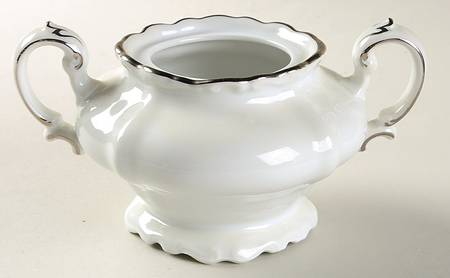 Platinum Baroque Sugar Bowl No Lid