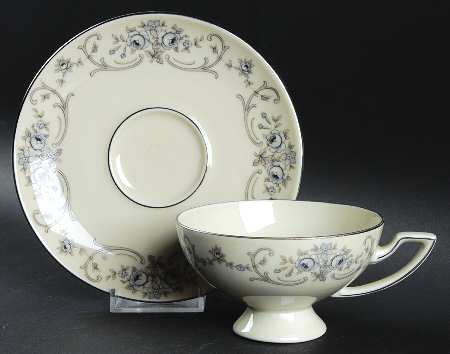 Rhineland-Danube Footed Cup & Saucer Set by Johann Haviland