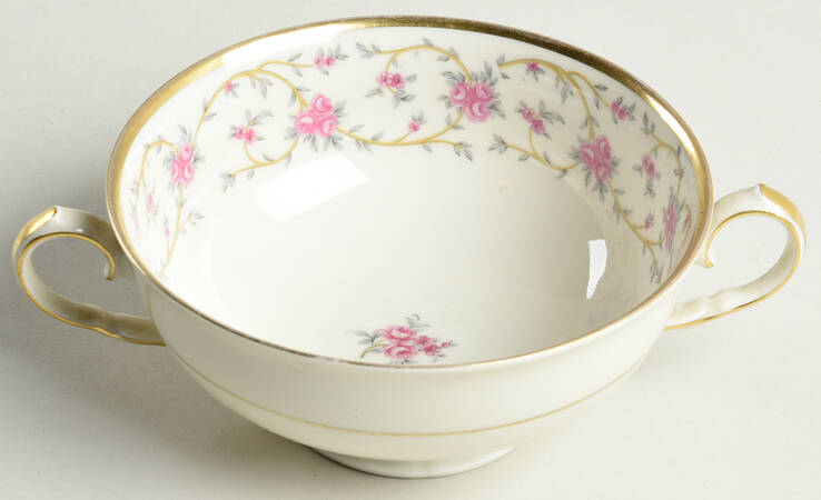 Rose Chintz Cream Soup Bowl