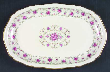 Rose Chintz 13" Oval Serving Platter