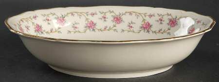 Rose Chintz 10" Oval Vegetable Bowl