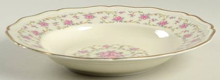 Rose Chintz Rim Soup Bowl