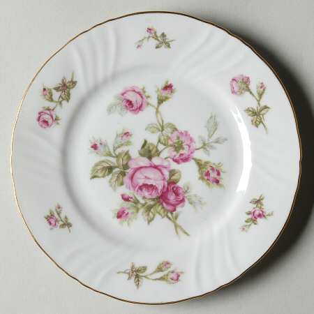 Rose of Picardy White Bread & Butter Plate