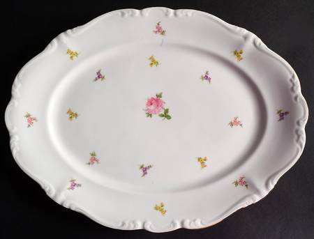 Rosebud 15" Oval Serving Platter
