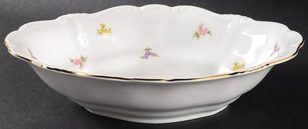 Rosebud 10" Oval Vegetable Bowl