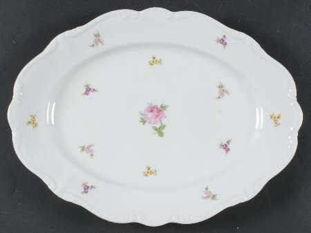 Rosebud 12" Oval Serving Platter
