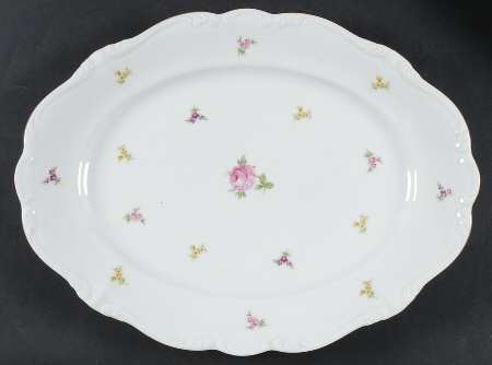 Rosebud 14" Oval Serving Platter