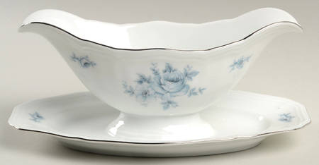 Rosamonde Gravy Boat with Attached Underplate