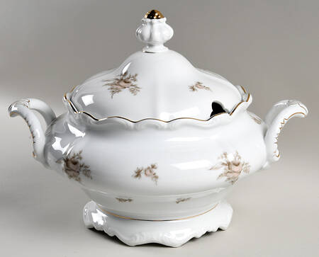 Sepia Rose Tureen &  Lid by Johann Haviland