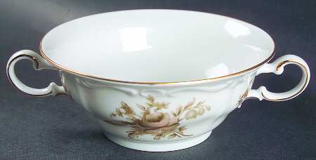 Sepia Rose Flat Cream Soup Bowl