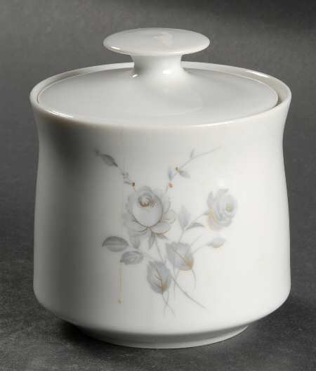 Silver Rose Sugar Bowl & Lid