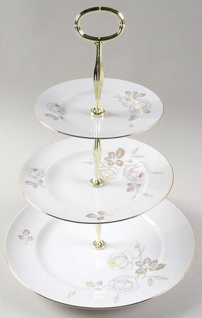 Sweetheart Rose 13 7/8"-14 1/4" 3-Tiered Serving Tray(DP,SP,BB) HC