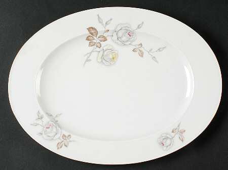 Sweetheart Rose 12" Oval Serving Platter by Johann Haviland