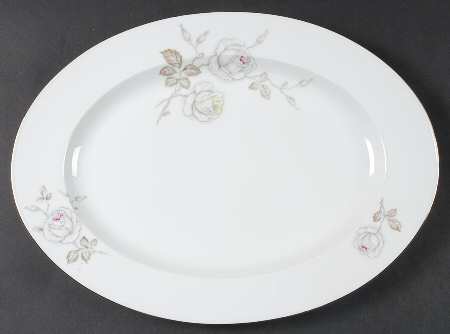 Sweetheart Rose 13" Oval Serving Platter by Johann Haviland