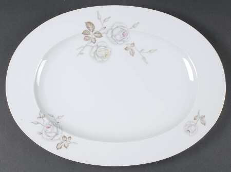 Sweetheart Rose 15" Oval Serving Platter by Johann Haviland