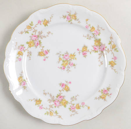Thornrose (White, No Verge) Salad Plate