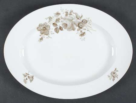 Twilight Rose 12" Oval Serving Platter by Johann Haviland