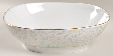 Gray Fern 9" Square Vegetable Bowl