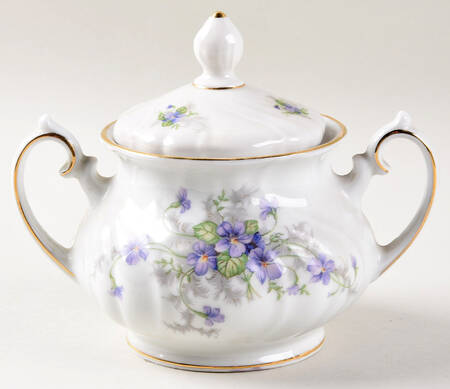 Violets (Older, No Gold Inner Range) Sugar Bowl & Lid