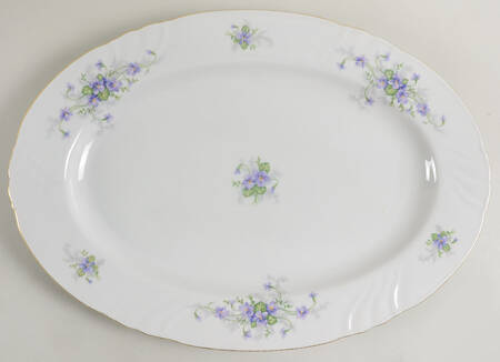 Violets (Older, No Gold Inner Range) 16" Oval Serving Platter