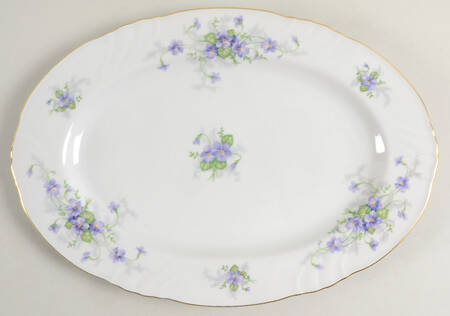 Violets (Older, No Gold Inner Range) 13" Oval Serving Platter