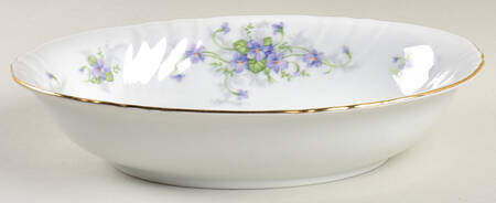 Violets (Older, No Gold Inner Range) 10" Oval Vegetable Bowl