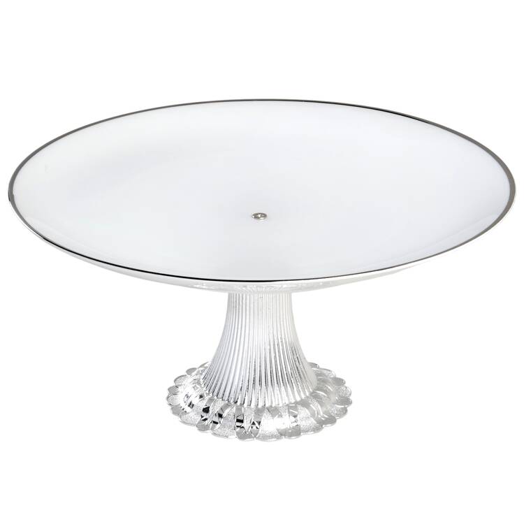 Wedding Ring Cake Stand with 4"-5" Metal Pedestal  Hc